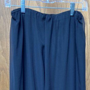 Alex Evening Black Chiffon Palazzo Style Pants Size L